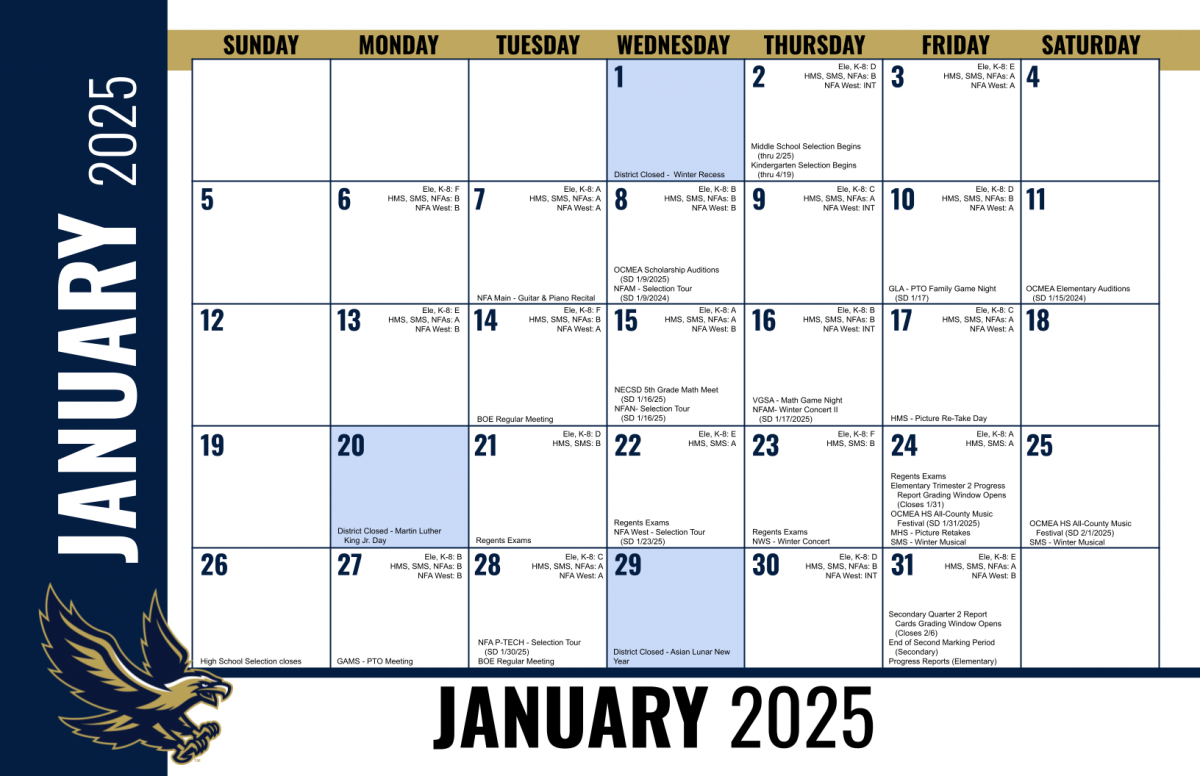 Oooaaa*ଘ(੭*ˊᵕˋ)੭* ੈ✩❀2025年スケジュール帳❀ CALENDAR Reminder | January 2025- News - NECSD